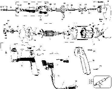 Exploded Diagram A Diagram and Parts List for 2034-04 Type 101 Black and Decker Drill